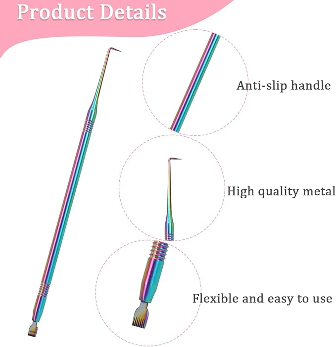 2 in 1 Lash Lift and Tint Kit, Stainless Steel Lash Separator Tool Metal Lash Lift Rod with Separation Comb Professional Lash Perm Kit Eyelash Perming and Tinting Supplies for Eyelash Extension