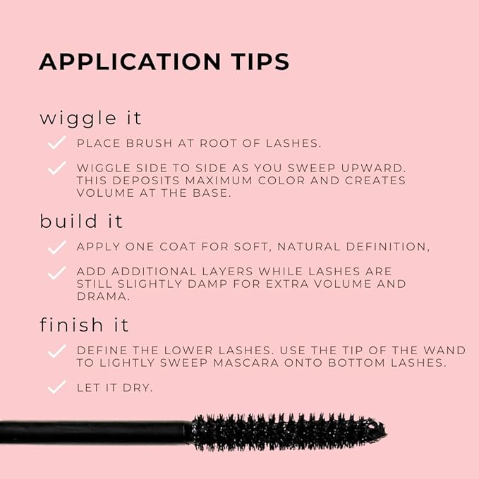 Honeybee Gardens Bellissima Volumizing Mascara In Black Lace, Lightweight And Bold, Non-Smudging, Vegan, Gluten-Free, Cruelty-Free, Net Wt. 0.13 oz.