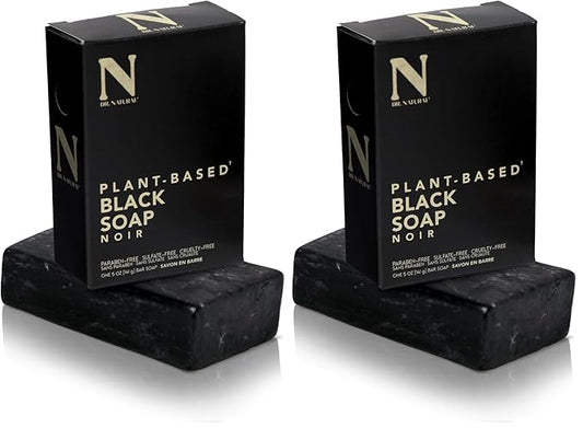 Dr. Natural Black Bar Soap, 5 oz - Ultra-Moisturizing Natural Soap with Shea Butter - Safe for Family and Pets - Helps Reduce Acne and Blemishes - Organic Bar Soap for Hands, Body Wash, Laundry