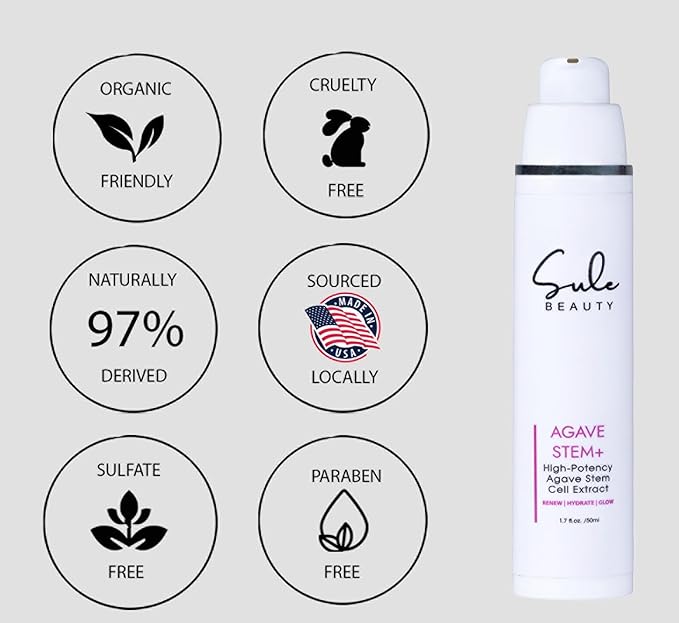 AGAVE STEM + GEL For Face – Groundbreaking Skin Care That Incorporates Agave Stem Cell Extract & Peptides – Moisturize & Eliminate Fine Lines and Wrinkles – 1.7 Fl Oz