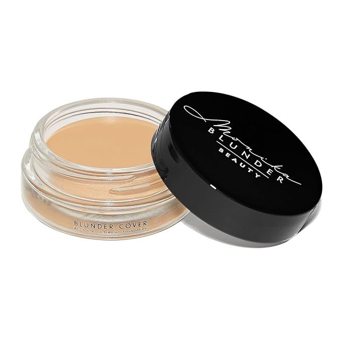 Monika Blunder Beauty - Blunder Cover Foundation Concealer - Shade: 3.5 - Drei.5 - Light/Medium, Neutral with Subtle Pink Undertones - Clean Beauty, All-In-One, Cruelty-Free - 0.62 oz
