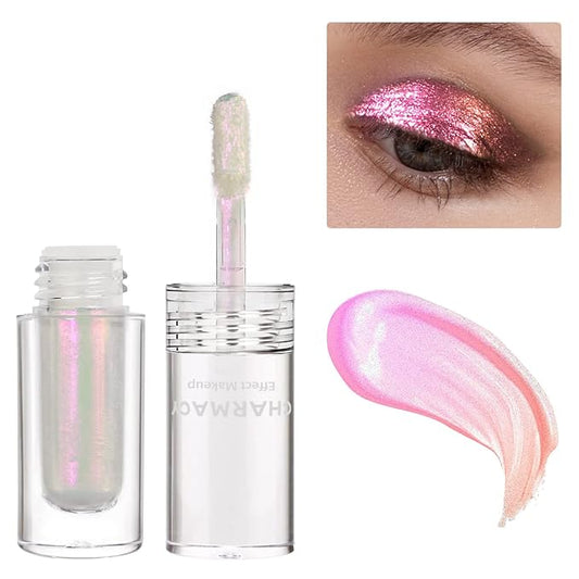 CHARMACY Liquid Duochrome Eyeshadow, Multi-Dimensional Eye Looks, Long Lasting Glitter Eye Shadow Sets Metallic Pigments, Quick Drying, Sparkling Shiny Eye Makeup for Beginners, 1.6g (#12)