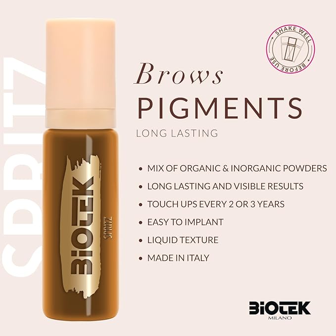 BIOTEK Brow Pigment Color for Long Lasting Makeup - Hybrid Long Lasting - Made in Italy (Spritz)
