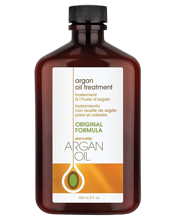 One 'n Only Argan Oil Hair Treatment, Helps Smooth and Strengthen Damaged Hair, Eliminates Frizz, Creates Brilliant Shines, Non-Greasy Formula, 8 Fl. Oz