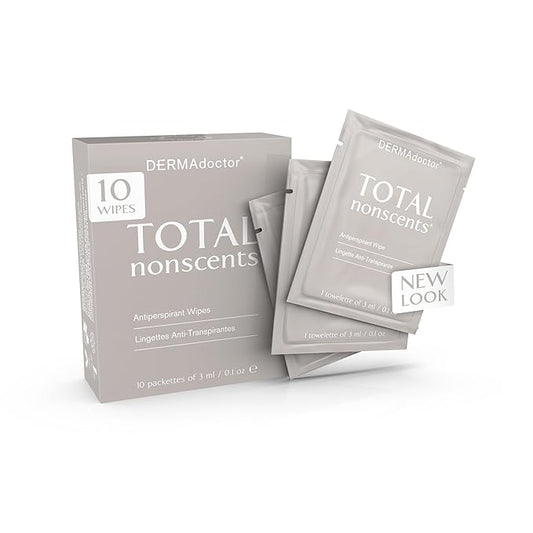 DERMAdoctor Deodorant Wipes Individually Wrapped - Refreshing Antiperspirant Wipes, Dermatologist Formulated Hyperhidrosis Treatment for Body Hands Feet | Anti Sweat Wipe, Foot Deodorant - 10 Count
