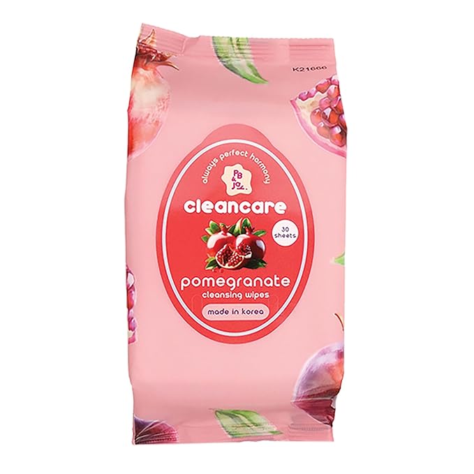 PB & JAY Cleancare Cleansing Wipes – 30 Count – Makeup Remover for Revitalized, Smooth Skin – Hydrating Korean Face Wipes for Sensitive Skin (Pomegranate)