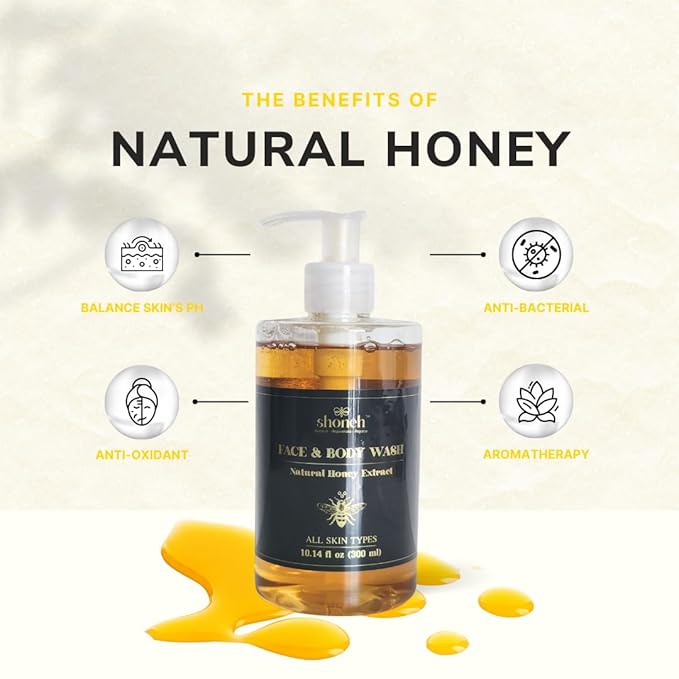 Shoneh Face & Body Wash – Natural Honey Extract [PH 5.5] – Suitable for ALL Skin Types