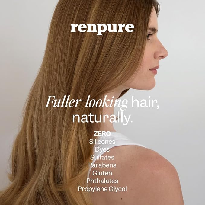 Renpure Biotin & Collagen Leave-In Conditioner Treatment - For Fuller, Thicker Looking Hair That Shines - For Fine, Thin or Limp Hair - Vitamin B7 (Biotin), Collagen - 8 Fl Oz
