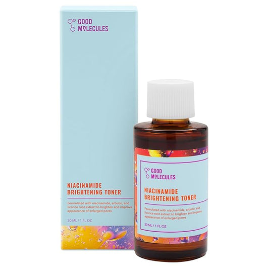 Good Molecules Niacinamide Brightening Toner - Toner for Face with Niacinamide and Arbutin for Skin Tone Balancing- Pore Minimizer, Skin Care for Face