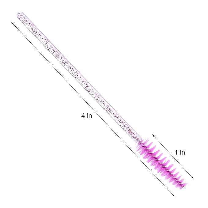 300 Disposable Mascara Wands Eyelash Brush Spoolies for Eye Lash Extension, Eyebrow and Makeup Crystal Tbestmax