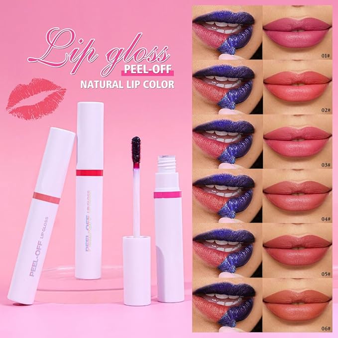 Matte Lip Stain Masque - Lip Liner Peel Off Lip Stain Tattoo, All Day Peel Off Lip Tint，Long Lasting Waterproof Transfer-proof Lip Mask Peel Off Lip Gloss,Stay Lip Makeup 03#