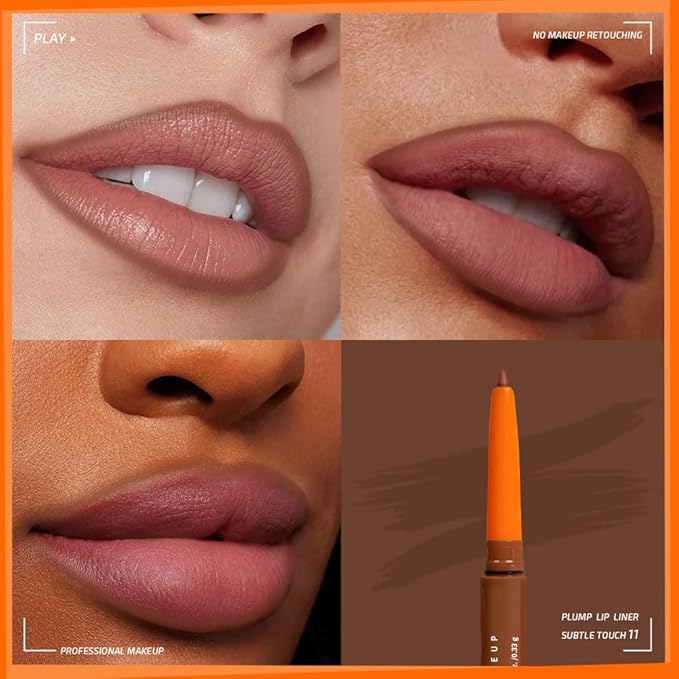 Retractable Lip Liner Pencil for Shaping & Sculpting Lips,Creamy Matte Gel Crayon Lip Liner Pencil delineador de labios,Long Lasting Waterproof Lipstick LipLiner (11#, 1 Count (Pack of 1))