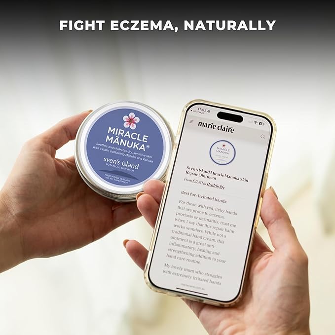 Sven's Island Miracle Manuka – Natural Skin Balm (1.9 oz) | 100% Natural Botanical Blend for Daily Skin Care | Gentle, Steroid-Free Formula for All Ages | Made in New Zealand