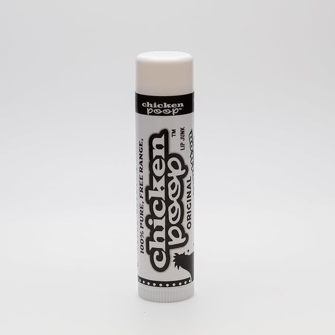 .15 oz. Chicken Poop® ORIGINAL FLAVOR Lip Junk for Dry, Chapped Lips, LIP BALM PACK OF 6