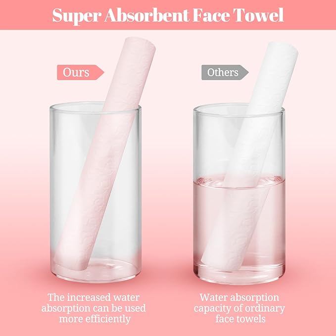 800 Count Face Towels,Super Soft and Thick Face Cleansing Towelettes for Sensitive Skin, Disposable Facial Towels for Makeup Removal and Clean Skin,Biodegradable Facial Towel,(8 Box)