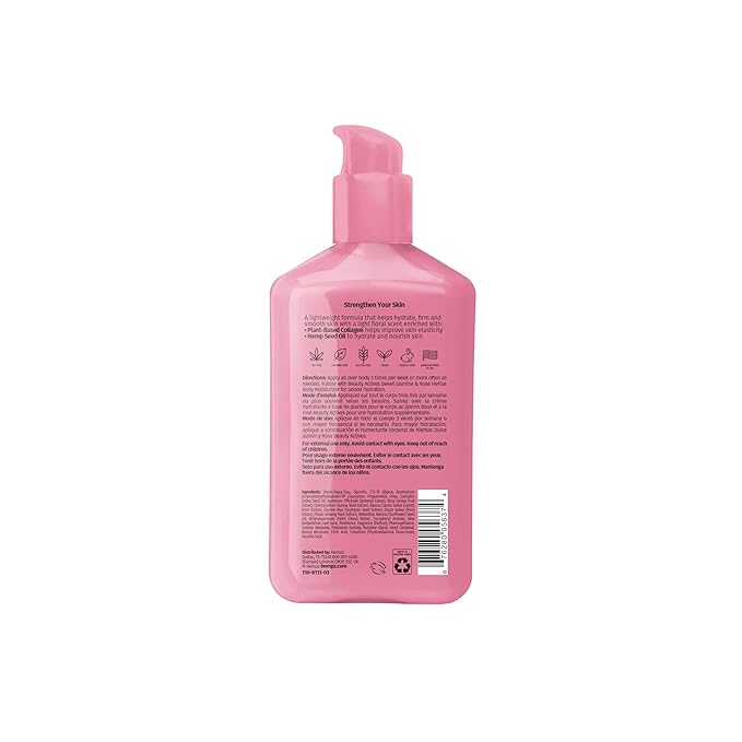 Hempz Sweet Jasmine & Rose Body Serum with Collagen Booster, Light weight, Fast Absorbing Cream Gel, 8.5 fl.oz.