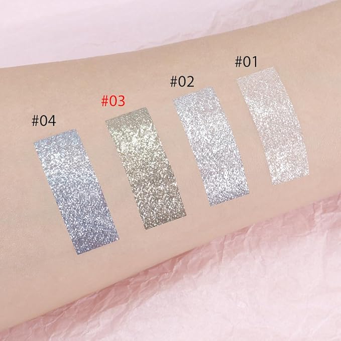Eyeshadow Single Shimmer, High-Pigment Monochrome Eye Shadow Pressed Powder, Everyday Velvety Silky Eye Makeup Looks, Professional Long-Lasting Waterproof Single Eyeshadow Palette, 03 Warm Light Gold