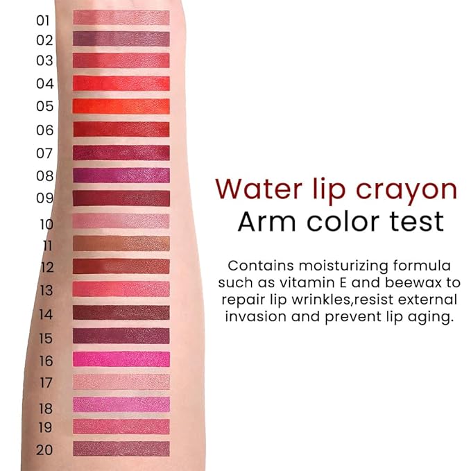Rust Red Crayon Matte Lipstick Lip Liner Pencil, Moisture Smooth Lipstick Penil, With Pencil Sharpener Sharpenable Lip Pen Ultimate Lip Crayon for Women Easy to Apply Waterproof 02#