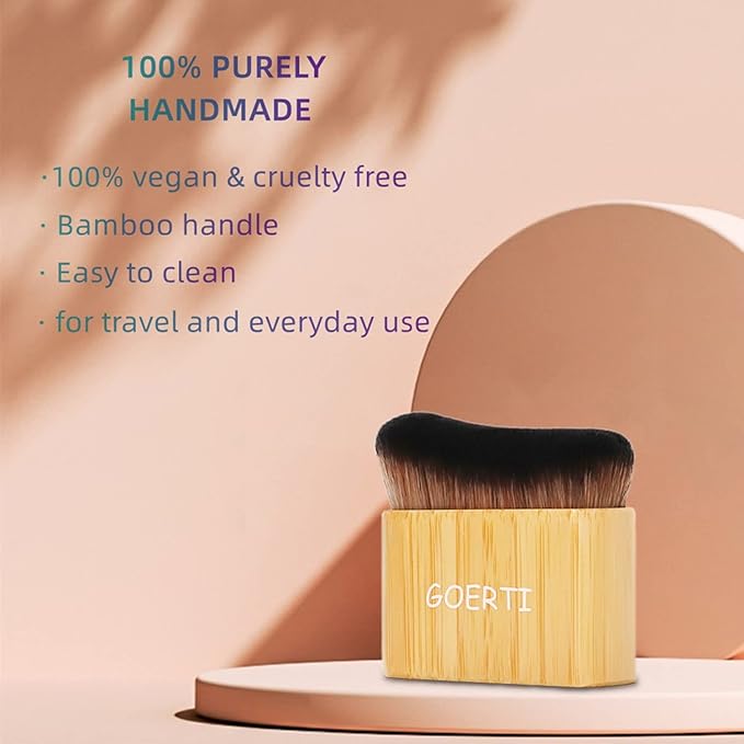 Self Tanning Brush, Sunscreen Applicator - Large Kabuki Body Brush for Leg, Face & Full Body | Streak-Free Blending for Self Tanner, Bronzer,Sunscreen,Lotion,Bronzing,Foundation,Tanning Mousse