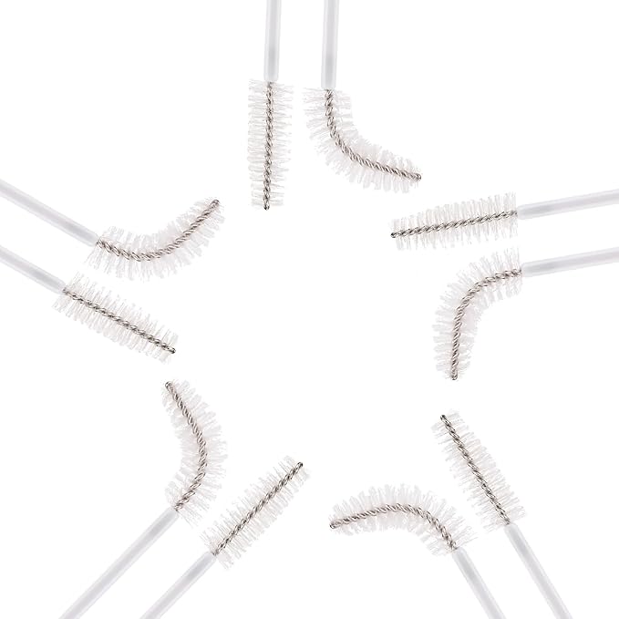 Tbestmax 500 Disposable Mascara Wands Eyelash Brush White Spoolies for Eyebrow Eye Lash Extension