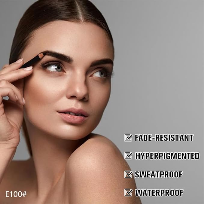 6Pcs Black Eyebrow Pencils for Women,Wooden Hard-Core Eyebrow Eyeliner Pencil,Sharpener Included,Long Lasting Waterproof Sweat-proof Create a Natural Eye Brow Makeup,Beginner Brow Pencil,Cruelty-Free