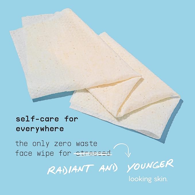Calm Line Facial Wipes - Brightening Cleaning Wipes, Unscented Moist Towelettes Individually Wrapped - Natural Wipes & Face Wash Cloth for Facial Cleansing with AHA/BHA, Clover and Calendula - 15ct