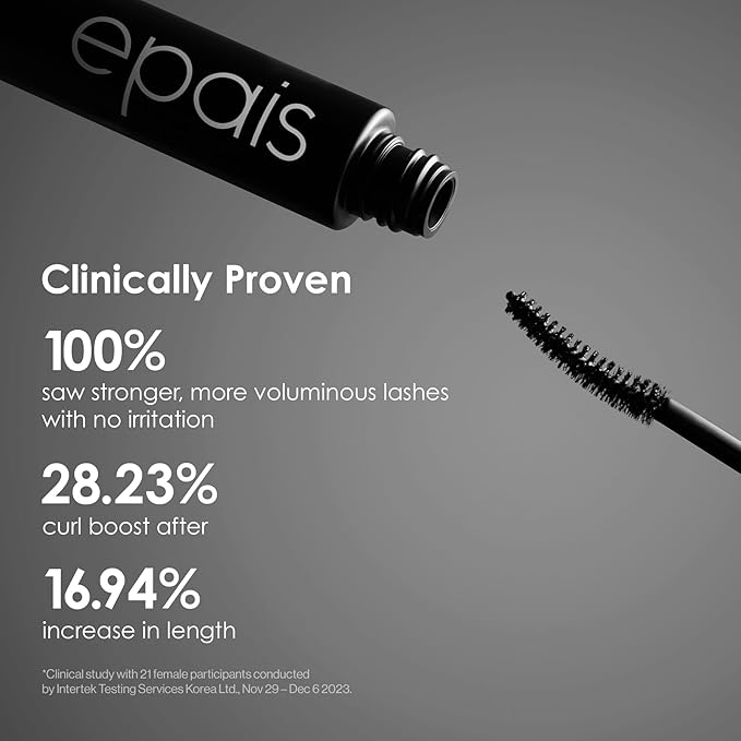 EPAIS Eyelash Black Tinted Serum, Jumbo Size 15ml/0.5fl.oz - Safe & Gentle Lashes Care Infused Black Mascara for Longer, Thicker, Peptides, Biotin, Non-Prostaglandin, Paraben-Free