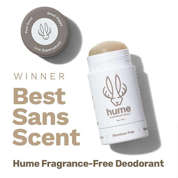 Hume Supernatural Aluminum-Free Deodorant For Women And Men - Neutral, Lasting, Sensitive Skin Formula, Moisture Blocking, Probiotic Enhanced, Innovative Botanical Care, Paraben Excluded