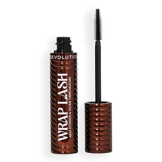 Revolution Beauty London, Wrap Lash Tubing Mascara, Smudge-Proof & Water-Resistant for Length & Volume, Vegan & Cruelty-Free, Brown, 0.28 fl oz