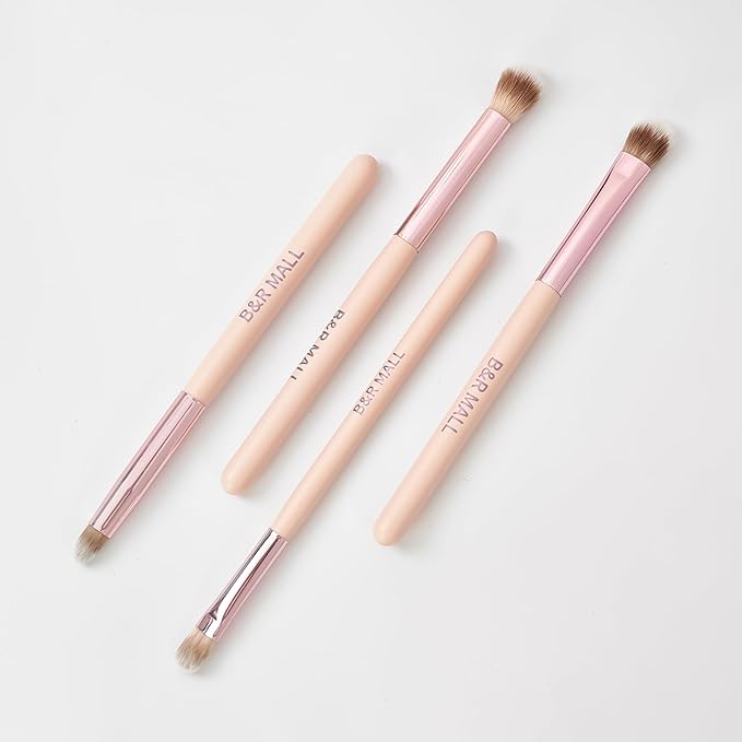 B&R MALL Premium Makeup Brush Set with LED Mirror – Supper soft Brushes for Flawless Foundation, Concealer, Eyeshadow & More | Lightweight, Versatile, Perfect for On-the-Go Touch-Ups (Champagne Gold)