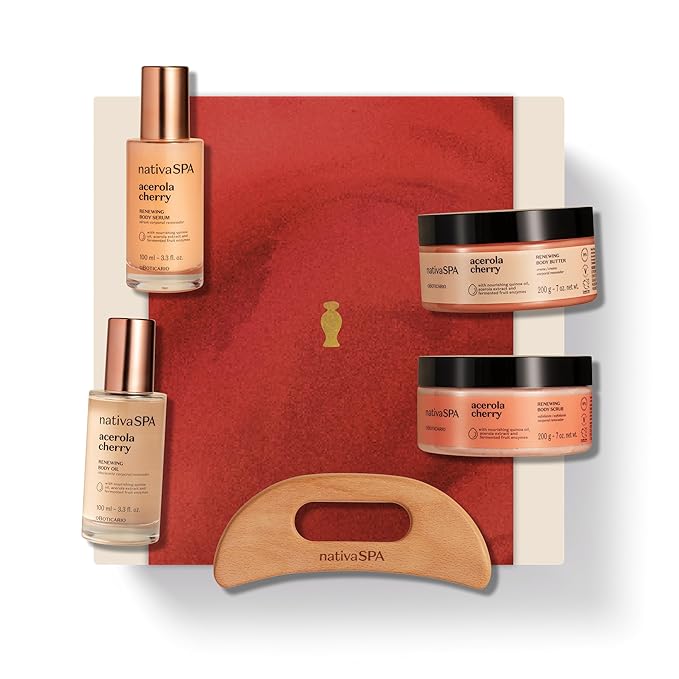 Nativa SPA Acerola Cherry Radiant Ritual Set, The Ultimate Skin-Caring Gift of Radiance