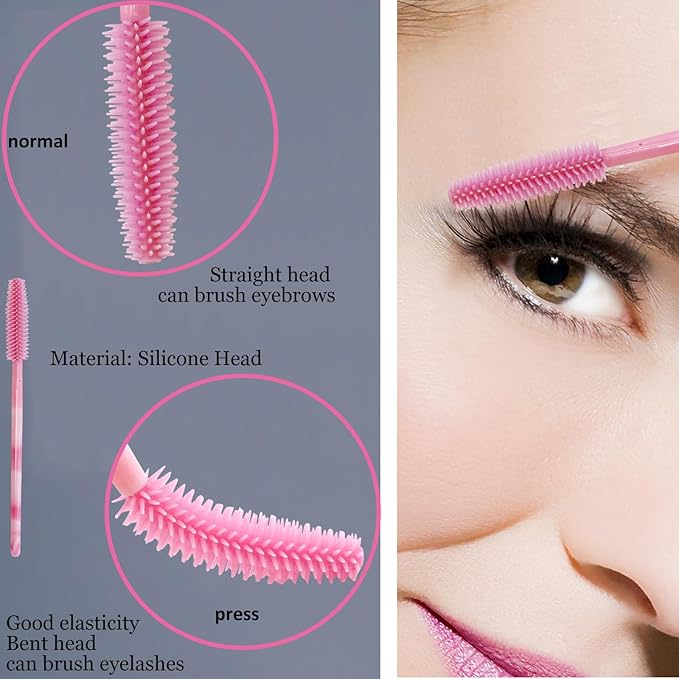 BIHRTC 100PCS Disposable Makeup Tools Kit Mascara Wands Mascara Spoolies Disposable Lip Applicators liner Brushes Makeup Tools for Women Girls Salon Beauty Cosmetic Make Up Tool