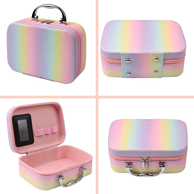 makeup sets for women,Professional Makeup Kit with Eyeshadow Palette,Brushes Set, Foundation, Lip Gloss, Travel Bag, Complete Beauty Set (Colorful bag)
