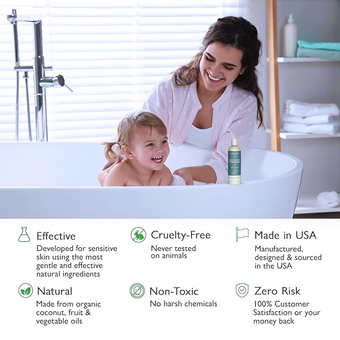 SoCal Suds & Company - Organic Baby & Kids Conditioner - Moisture Baby Hair Conditioner - Gentle Natural Vitamin Rich Ingredient Organic Oils for Babies and Kids Sensitive Scalp - Fragrance Free, 12oz