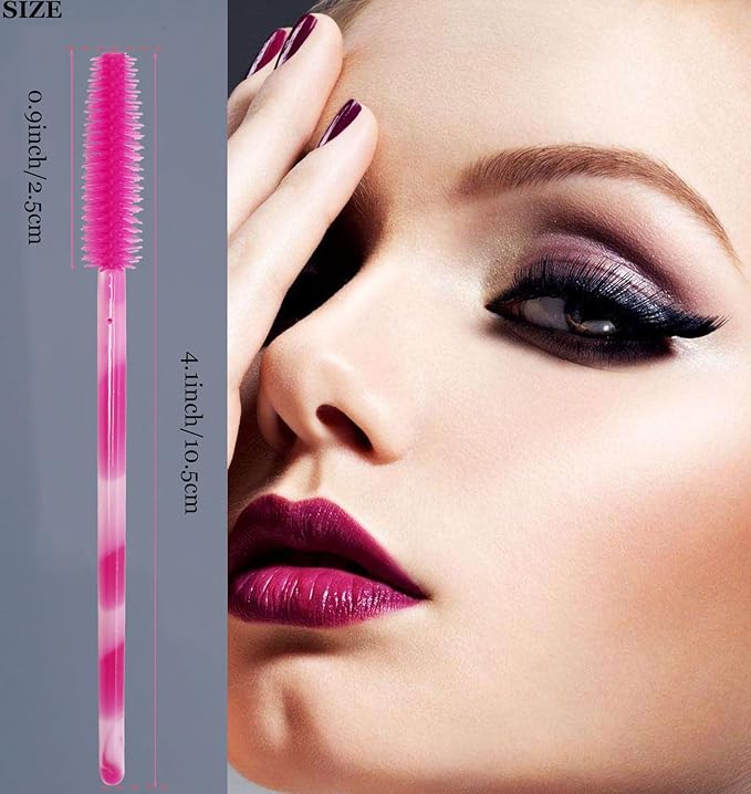 BIHRTC 100PCS Mascara Wands Disposable Lip Applicators liner Brushes Makeup Tools Eyeliner Brushes Mascara Wands Lipstick Applicators Lip Brushes for Women Girls Salon Beauty Cosmetic Make Up Tool