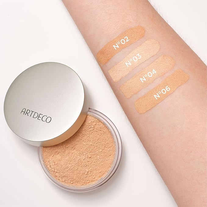 ARTDECO Mineral Powder Foundation - honey – loose setting powder for a smooth & matte finish - medium coverage - perfect for sensitive & oily skin - makeup with zinc & magnesium - vegan - 0.53 Oz