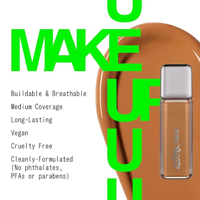 about-face THE PERFORMER Skin-Focused Foundation MD2Neutral – Medium Coverage, Long-Wear, Breathable & Buildable Base – Clean, Vegan, Hydrating Formula with Blue Agave & Chlorella – 1.08oz
