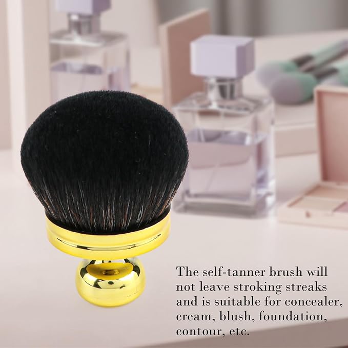 Extra Large Body Makeup Brush - Self-Tanning Applicator for Effortless Tan Blending on Legs and Back - Versatile Sunscreen Brush for Face and Body Beauty (gold)