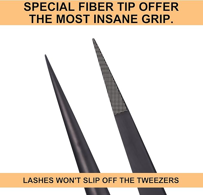 Fiber Tip Lash Tweezers For Eyelash Extension 4 Pcs Tweezers Professional Artist Tech Work Kit Tools,Best Volume Eyelash Lashes Extensions Precision Volume Boot 90 45 Degree(Titanium black)