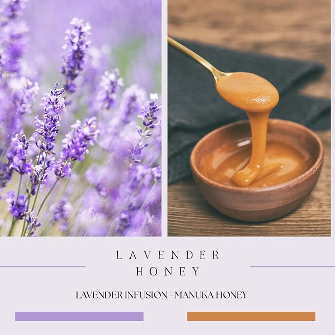 100% Grass-Fed Lavender infused Whipped Tallow Balm-Organic Raw Manuka Honey & Organic Jojoba Oil, Face and Body Moisturizer for Dry, Sensitive Skin, Eczema (Lavender Honey)