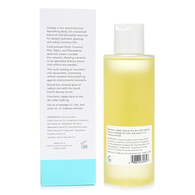 PURE FIJI Nourishing Exotic Coconut Body Oil, White Gingerlily (7.7 fl oz/230ml)