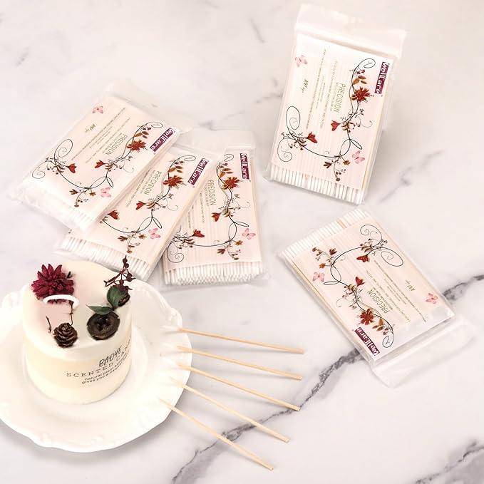 500 Count 4 Inch Pointed Cotton Swabs Precision Microblading Cotton Tipped Applicators Micro Swabs Tattoo Permanent Supplies