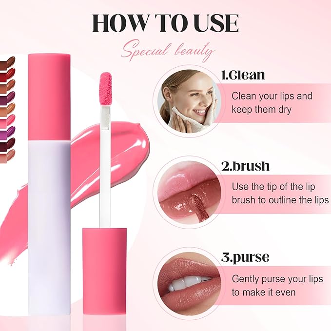 Lip Stain Oil, 2025 New Lips Staining Lip Oil, Lips Staining Long-Lasting Matte Liquid Lipstick Gloss for Women Makeup (FIG, one size)