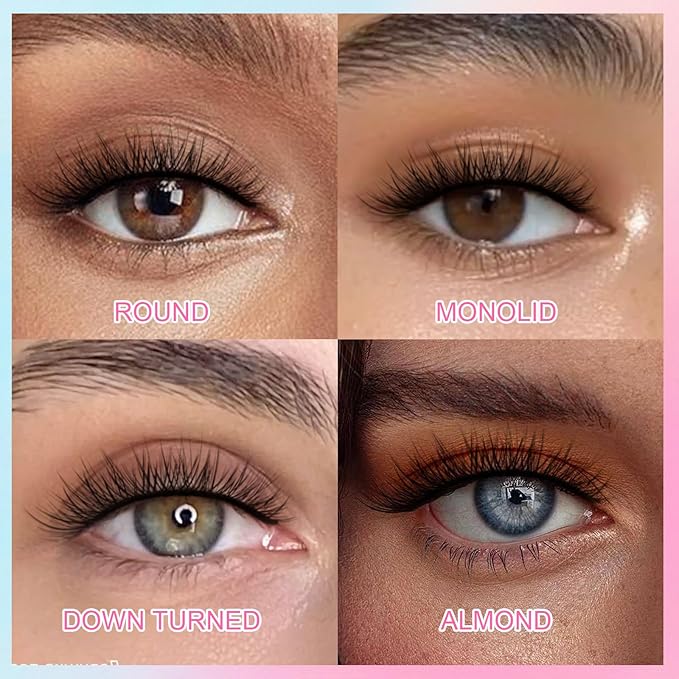 Self Adhesive Lashes False Eyelashes - Update More Stronger Pre-glued Natural Cat Eye Wispy Fake Lashes Press on EyeLashes Waterproof No Glue Needed D Curl Reusable Fluffy by EMEDA(12mm 07)