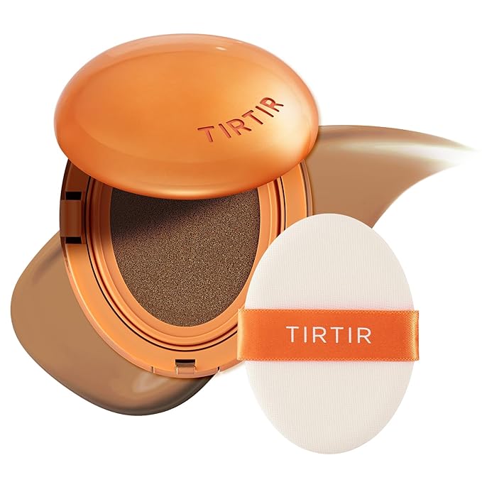 [*Mini Size*] TIRTIR Mask Fit Ai Filter Cushion Foundation | AI-Like Semi-Matte Finish - Up to 72-Hour Medium to Full Coverage Korean Make up Beauty, #37N Peanut Almond, 0.15 oz