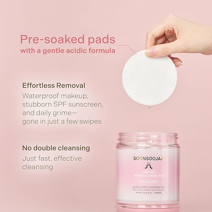Soonsoojaa One-Step Water Cleansing Pad 370ml / 12.51fl.oz. (100pads)