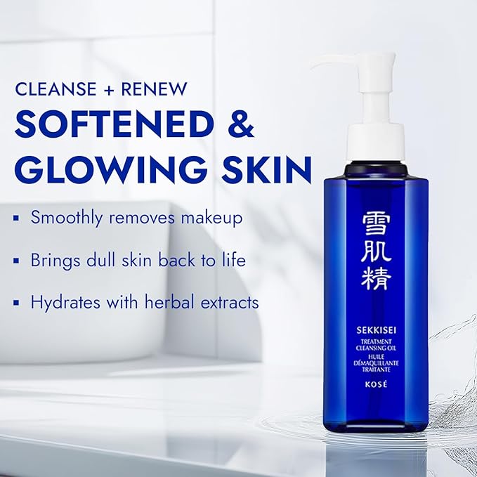 SEKKISEI Treatment Cleansing Oil, Facial Cleanser & Makeup Remover, 10.1 Ounce