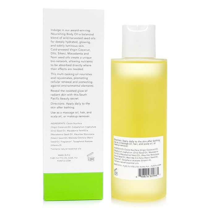 PURE FIJI Nourishing Exotic Coconut Body Oil, Noni (7.7 fl oz/230ml)