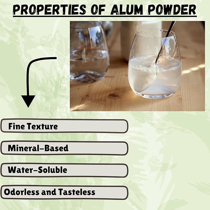 Alum Powder 5lb by Essencea Pure Bulk Ingredients | Pure Potassium Aluminium Powder | Phitkari | Purifies Water | Natural Deodorant (80 Ounces) [Packaging may vary]