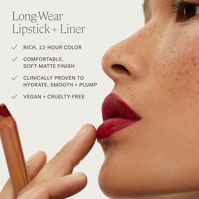 ILIA - Lip Sketch Hydrating Crayon | Hydrate, Plump, Smooth, Strengthen | Long Lasting up to 12-Hours, Bleed-Resistant, Soft-Matte | Barrier-Building, Non-Toxic, Cruelty-Free (Kiln)